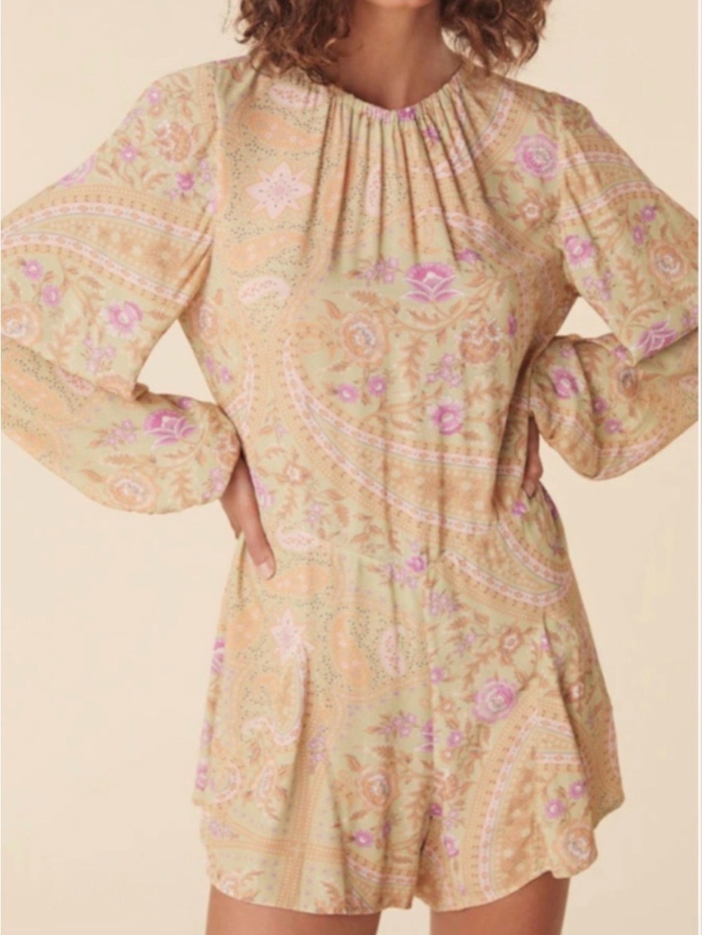 ‼️FIRM PRICE SPELL NWT belladonna tassel tie paisley floral boho romper sz m